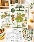 Kit imprimible Expedición Jurásica para armar tu propio dinosaurio