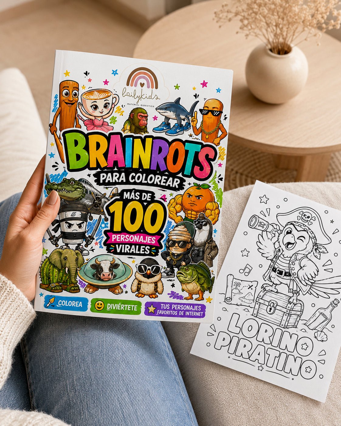 Variedad de personajes de Brainrots para Colorear