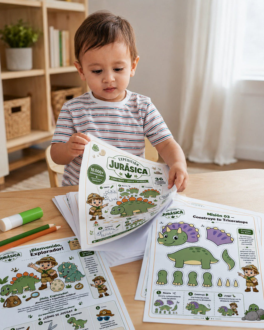 Crea tu propio dinosaurio | Kit jurásico imprimible - BailyKids