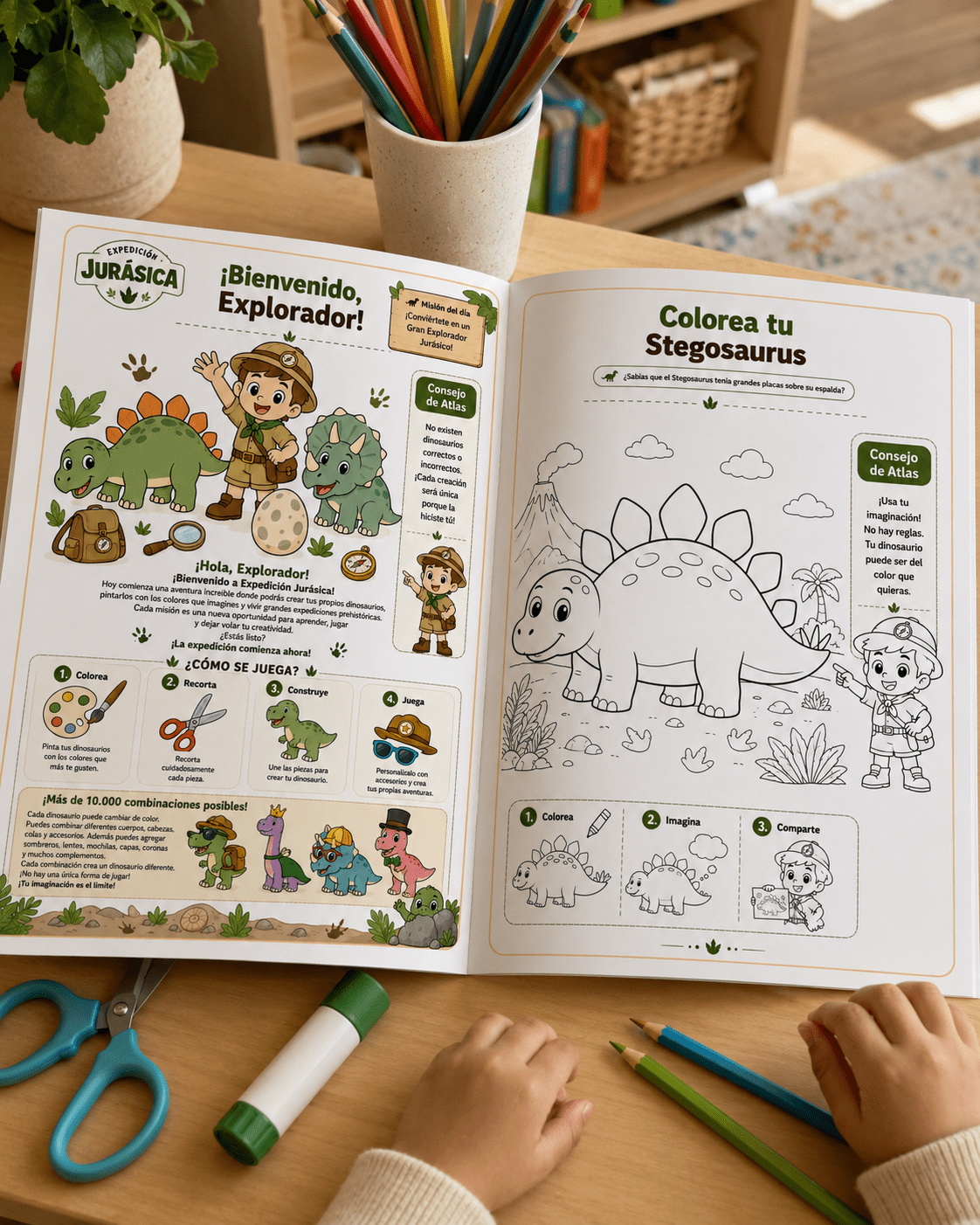 Crea tu propio dinosaurio | Kit jurásico imprimible - BailyKids