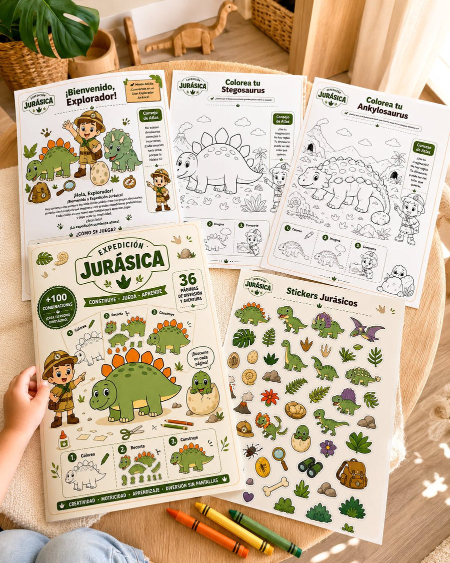 Crea tu propio dinosaurio | Kit jurásico imprimible - BailyKids