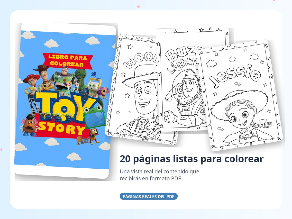 Libro para colorear Toy Story - BailyKids